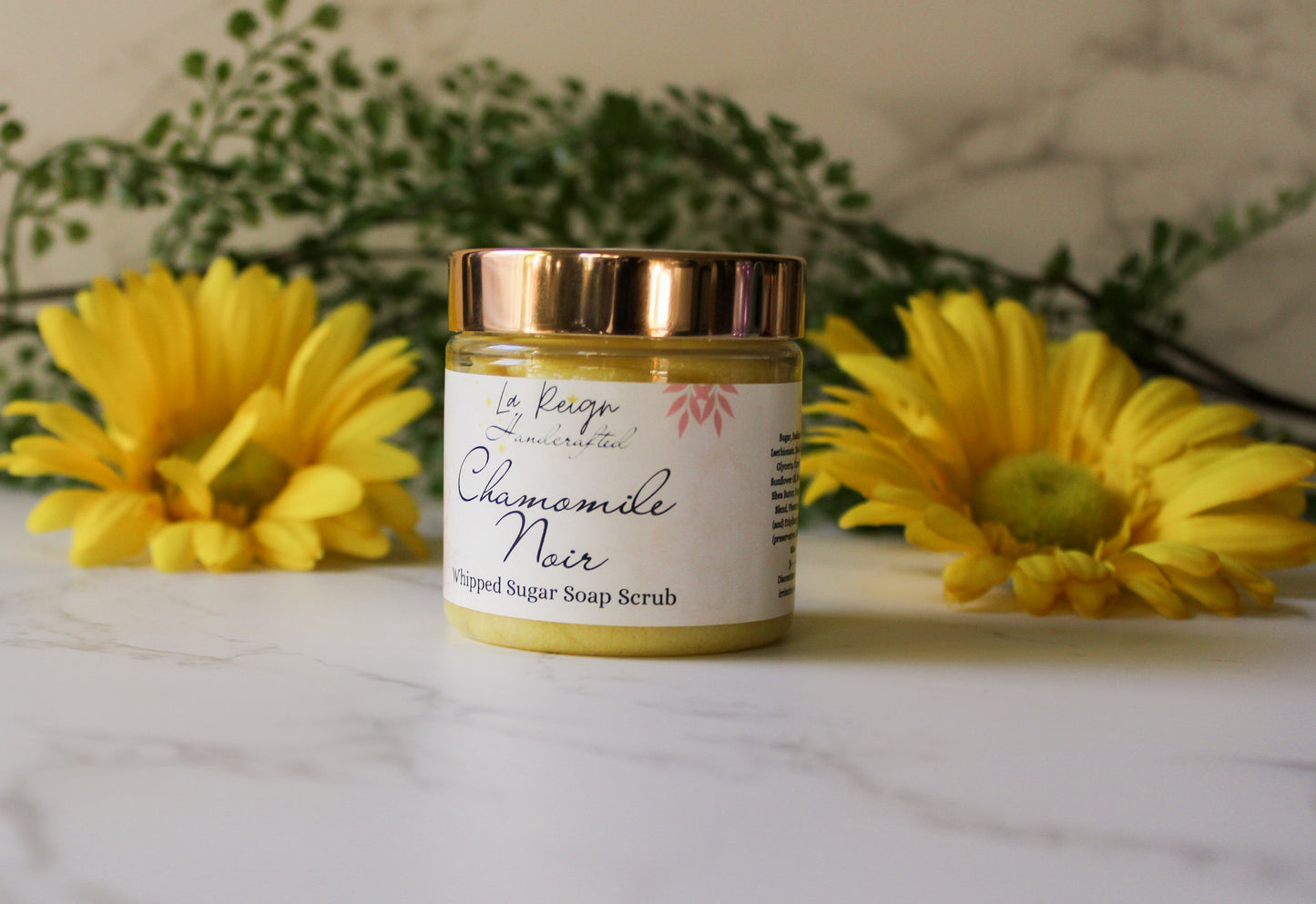 Chamomile Noir Sugar Soap Scrub